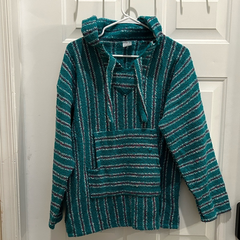 Striped Teal Women's Sweater
